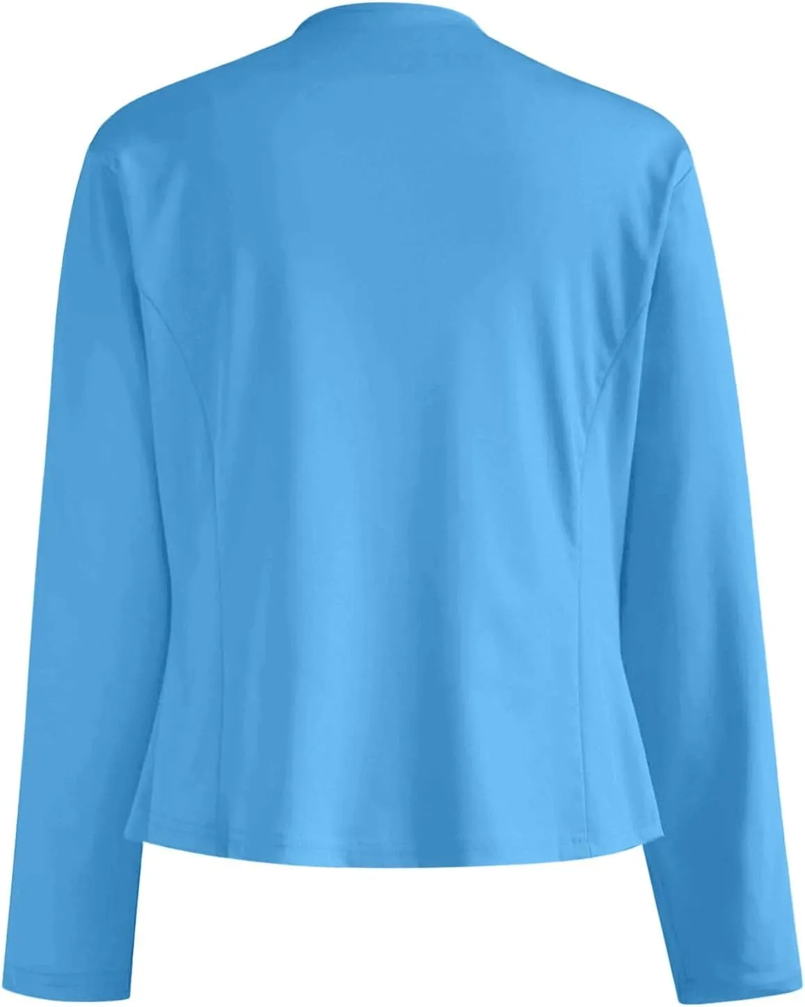 2023 Women Petite Blazers Trendy Casual Puff Sleeve Bolero Shrug Open Front Fall Cropped Suit Jackets Stylish Cardigan Coats