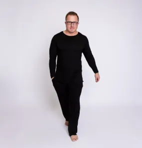 Black Relaxed Two Piece Jammie Set