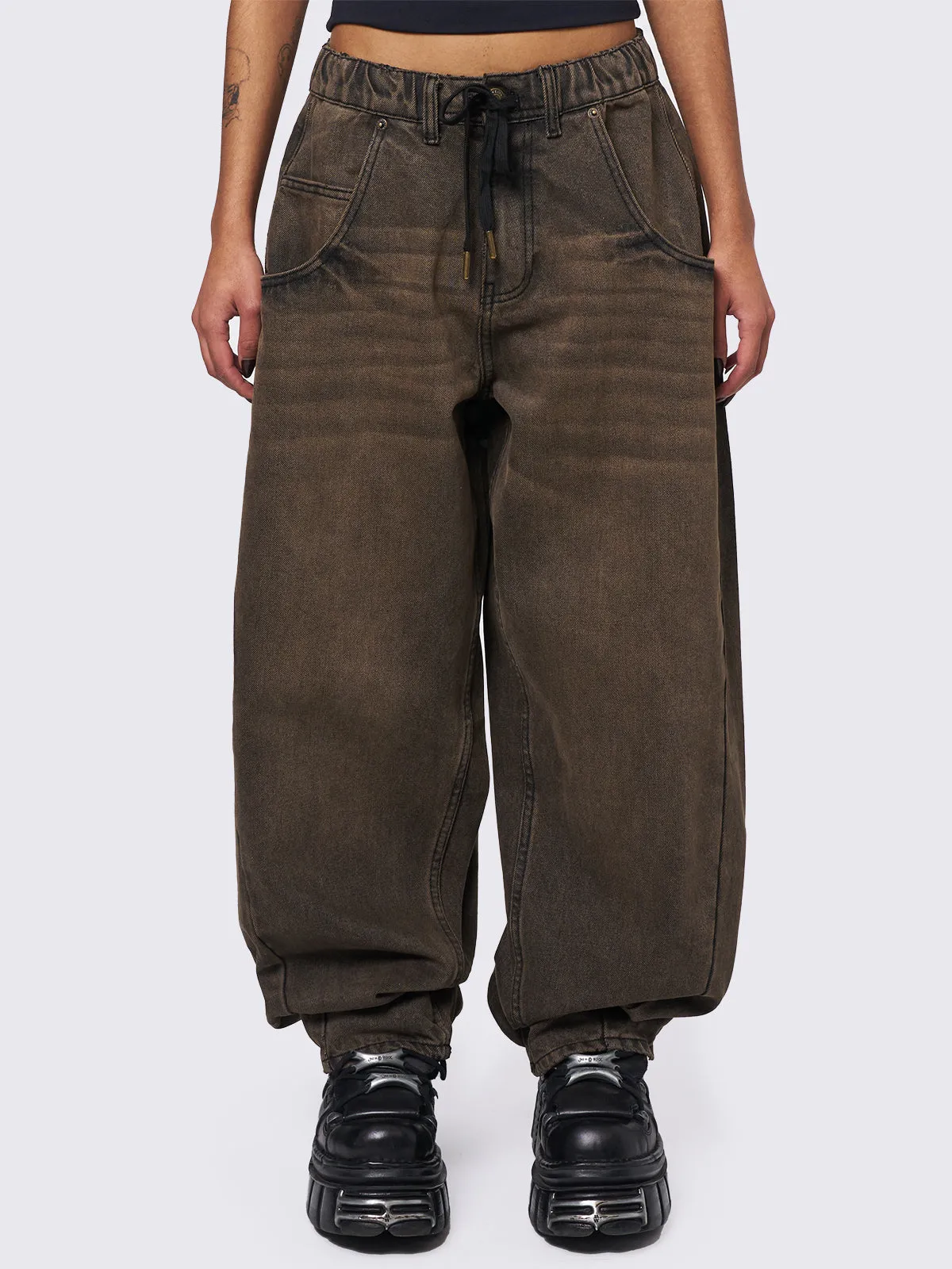 Bloom Brown Balloon Jeans
