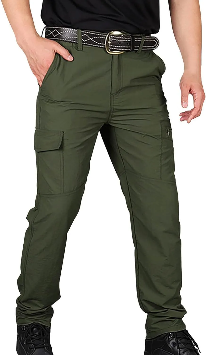 Cargo Pants for Men Relaxed Fit Ripstop Work Cargo Pants Stretch Hiking Pant Multi Pockets Outdoor