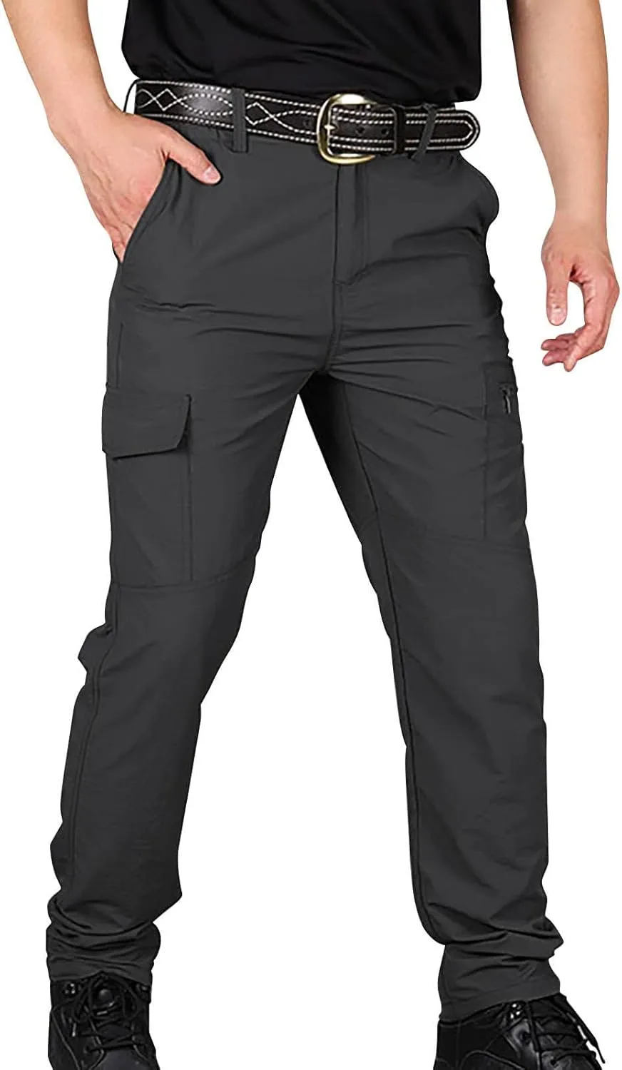 Cargo Pants for Men Relaxed Fit Ripstop Work Cargo Pants Stretch Hiking Pant Multi Pockets Outdoor