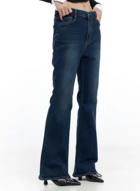 Clea Elastic Flare Dark Denim Jeans CO425