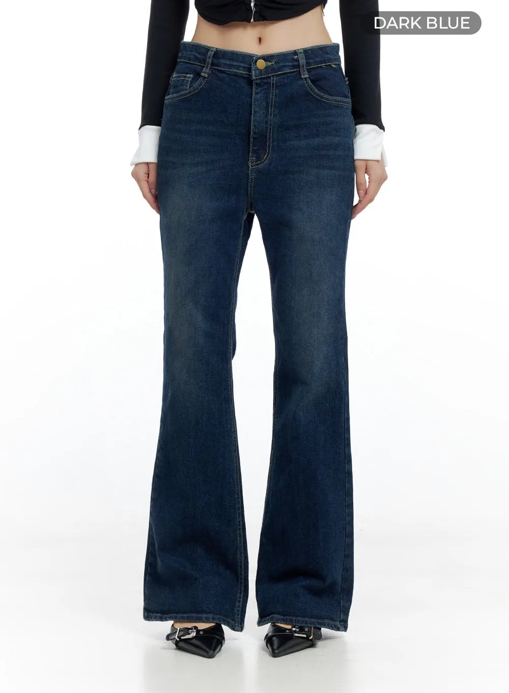 Clea Elastic Flare Dark Denim Jeans CO425