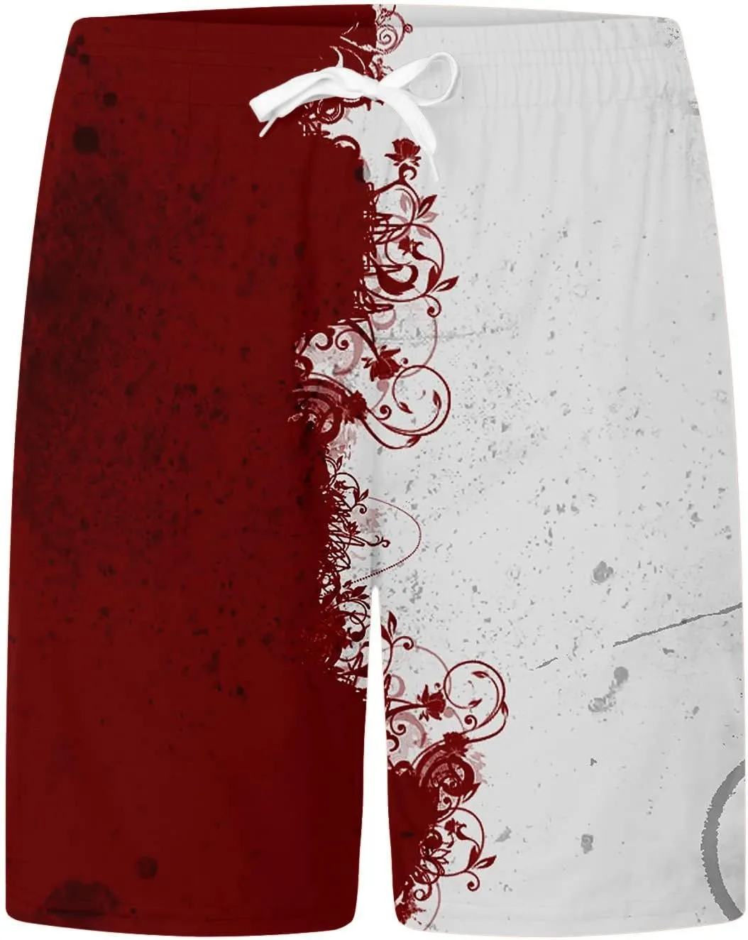 Floral Graphic Loose Fit Shorts for Mens Summer Fall Beach Hawaiian Tropical Straight Leg Shorts Mens 2024