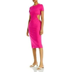 FORE Ladies Hot Pink Waist Cutout Tee Shirt Dress, Midi Length, Size XS, NWT!