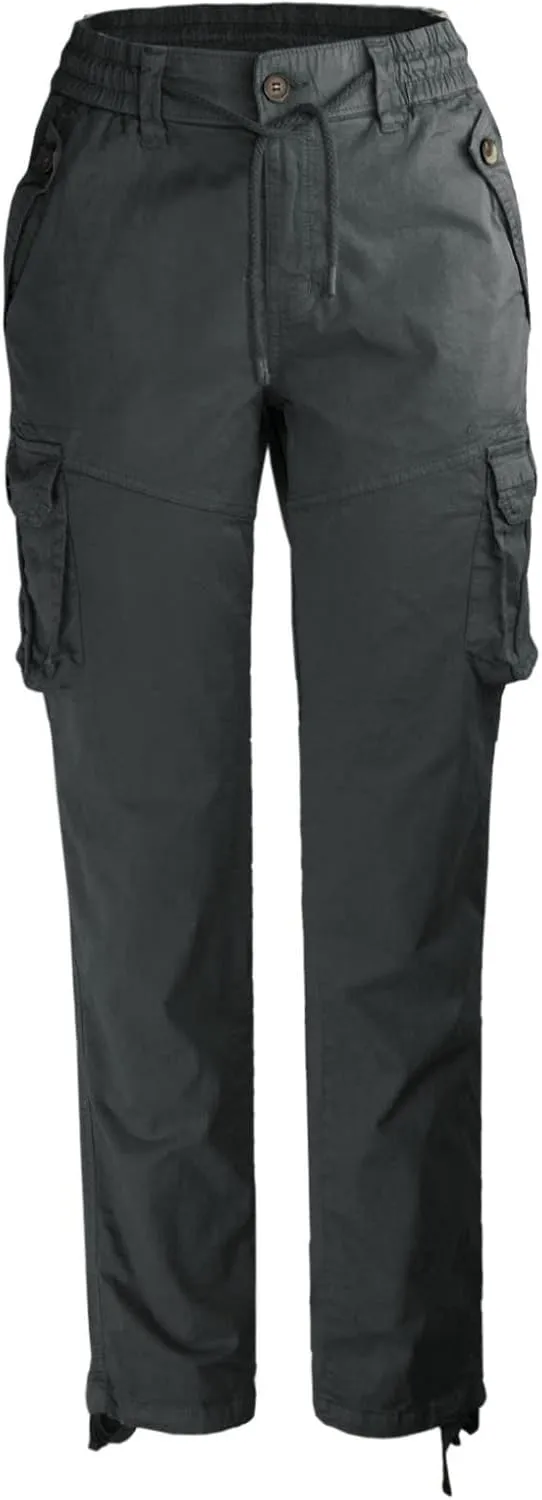 FOURSTEEDS Women's Relaxed Military Multi-Pockets Outdoor Wild Hiking Cargo Pants