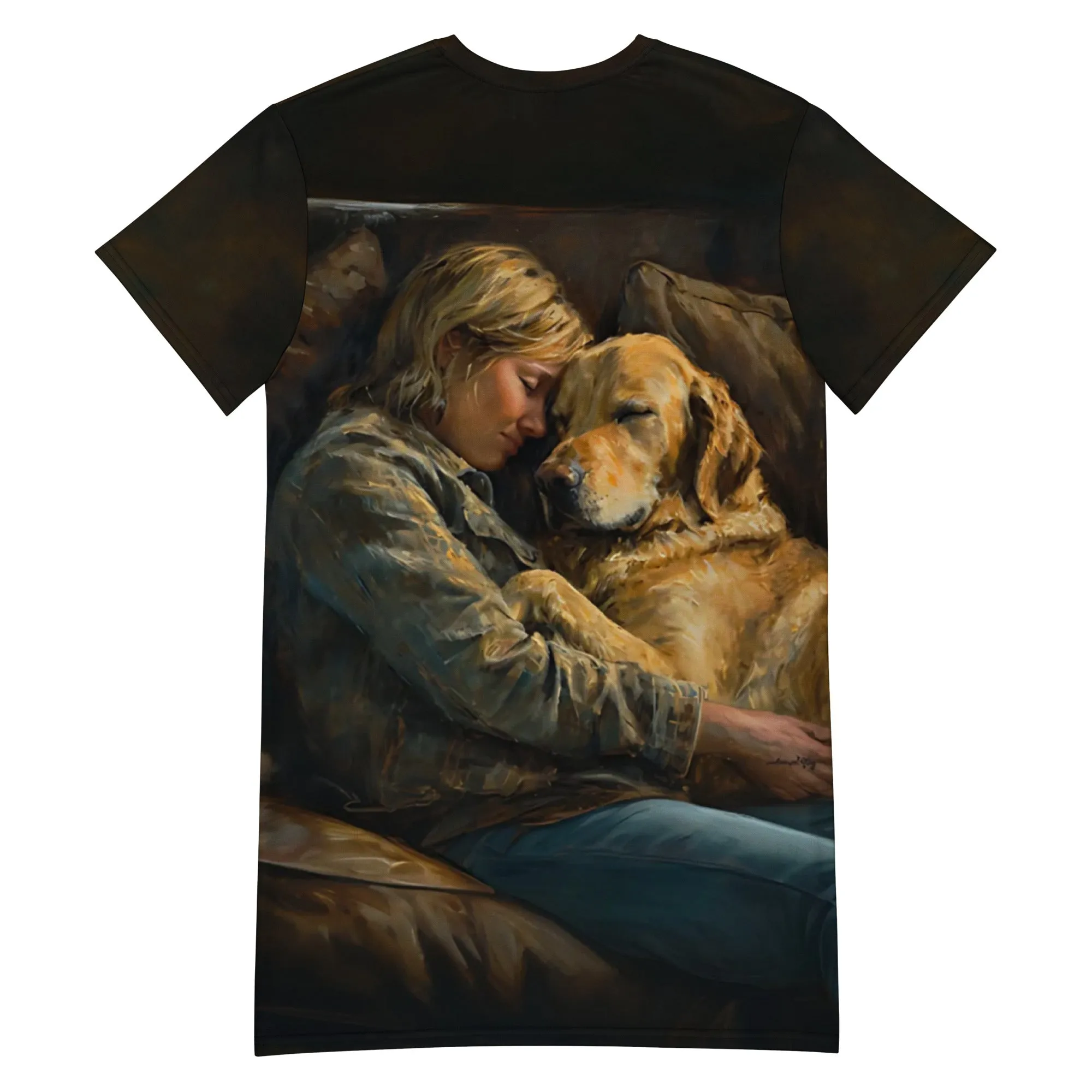 Golden Comfort T-shirt dress