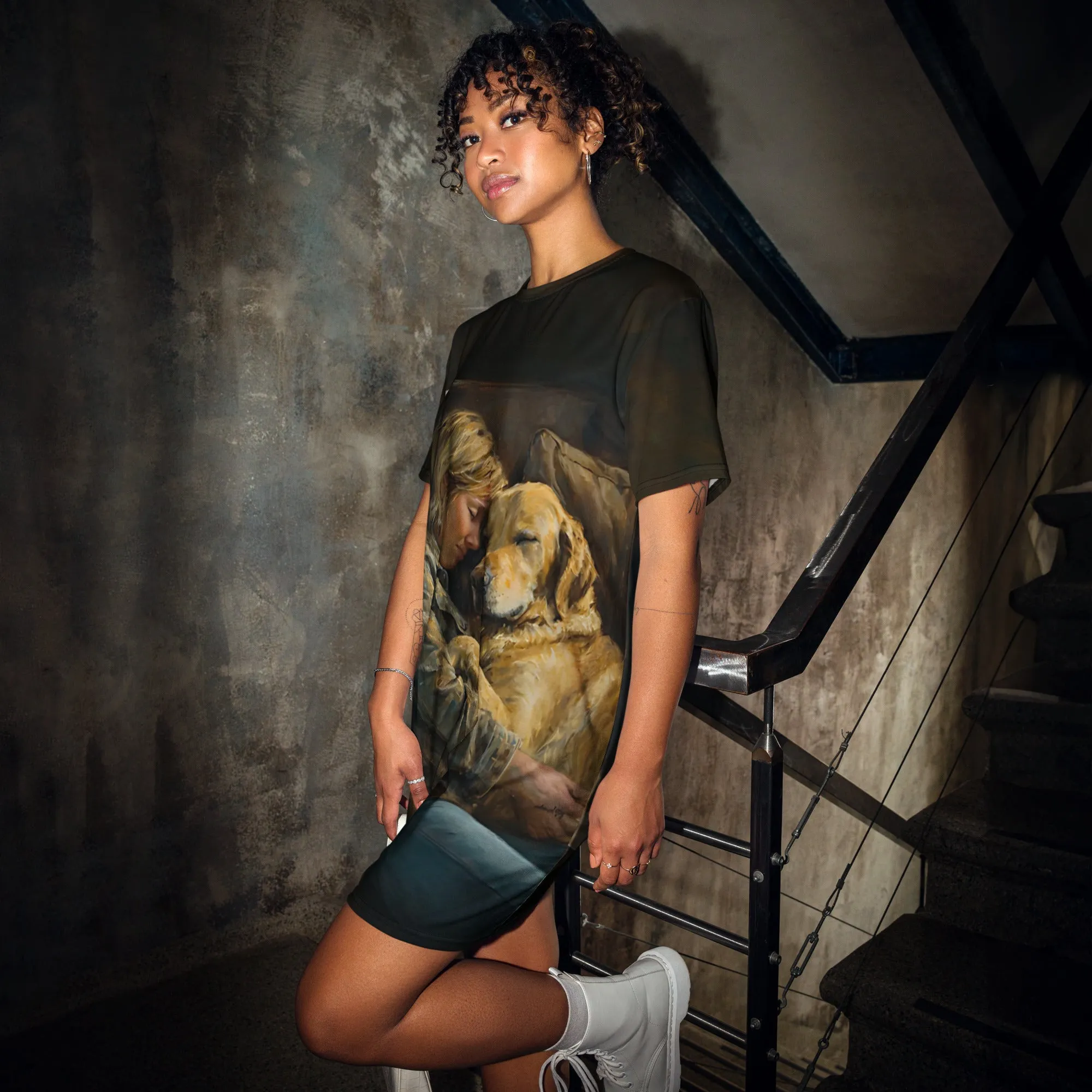 Golden Comfort T-shirt dress