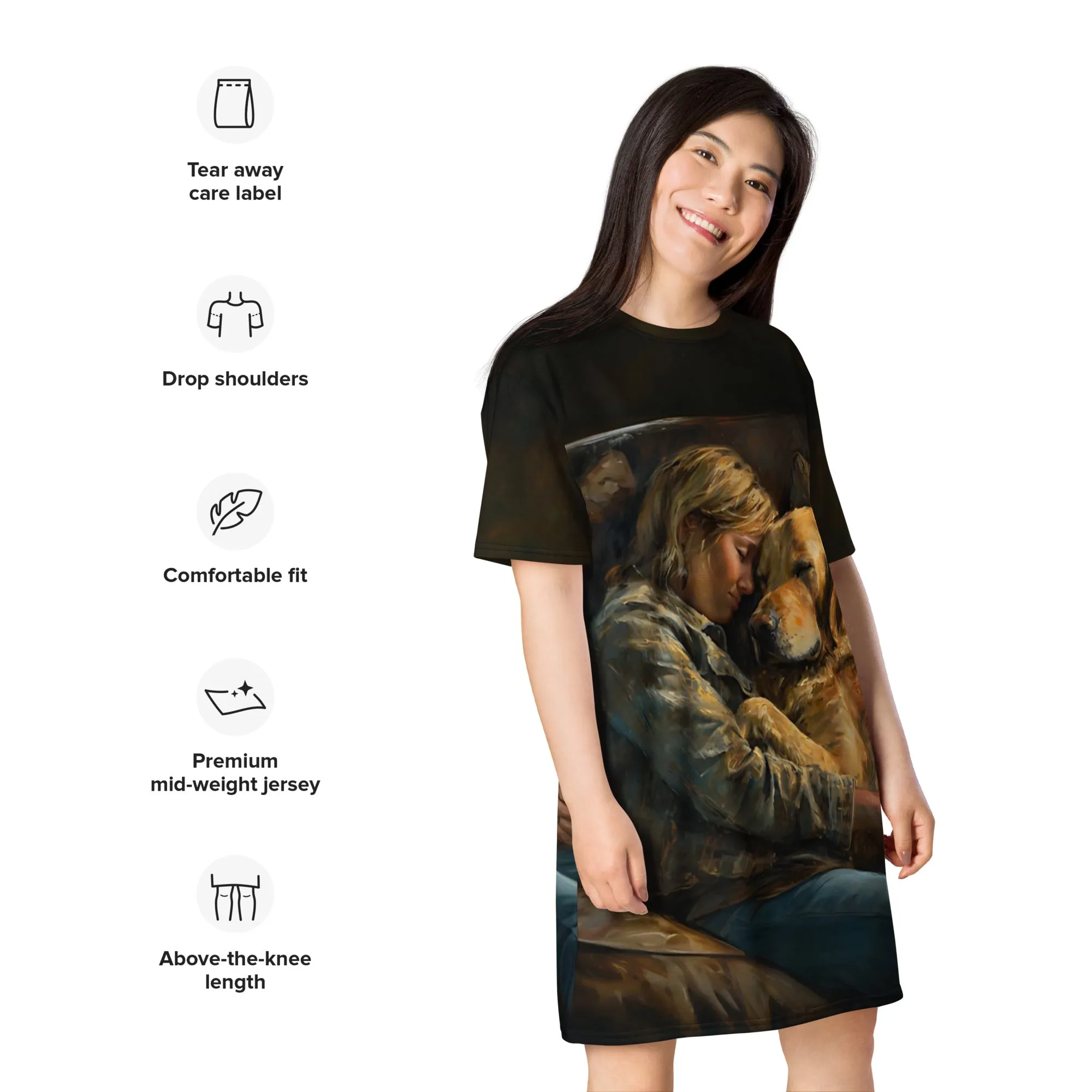 Golden Comfort T-shirt dress
