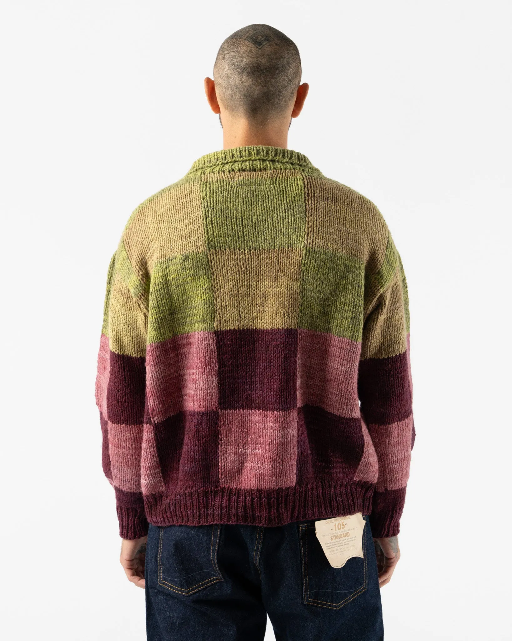 Kartik Research Rugby Knit in Mint Purple Patchwork