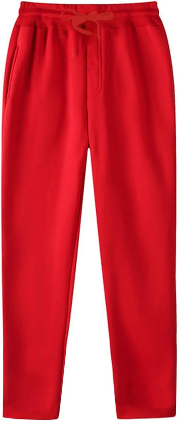 Men Cargo Pants with Pockets, Stretch Drawstring Elastic Waist Sweatpants, Tall Regular Fit Pants Tall Joggers Trousers