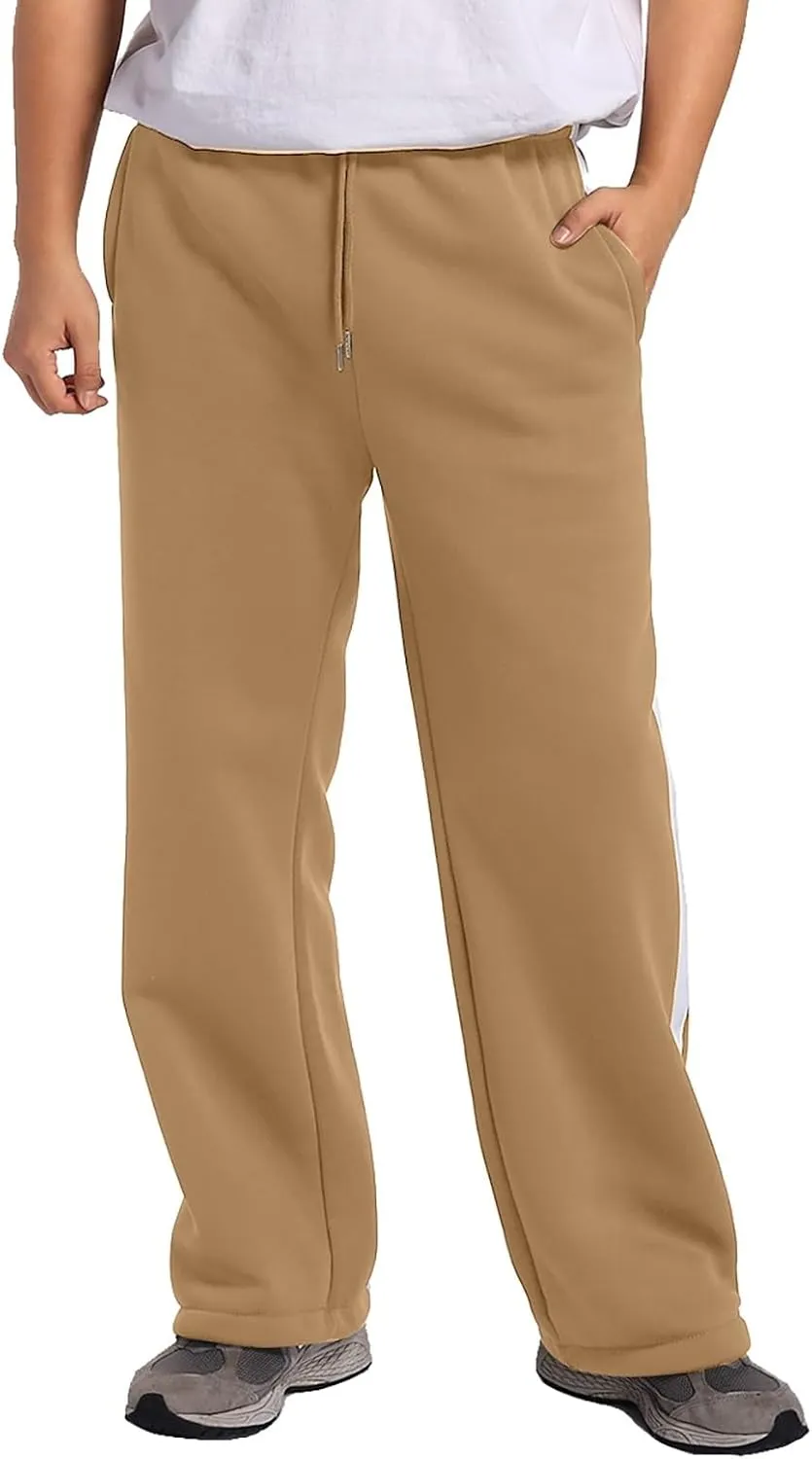 Men's Casual Cargo Pants Relaxed Fit Outdoor Hiking Workout Sweatpants, Stretch Drawstring Elastic Waist Jogger Pants
