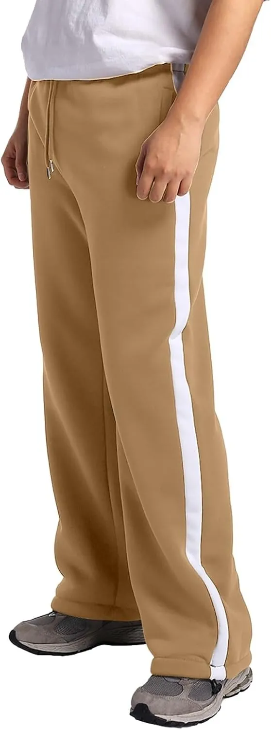 Men's Casual Cargo Pants Relaxed Fit Outdoor Hiking Workout Sweatpants, Stretch Drawstring Elastic Waist Jogger Pants