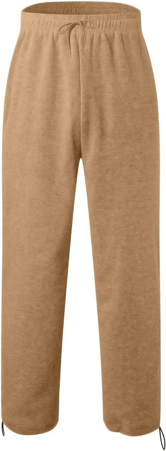 Men's Casual Cargo Pants Relaxed Fit Outdoor Hiking Workout Sweatpants, Stretch Drawstring Elastic Waist Jogger Pants