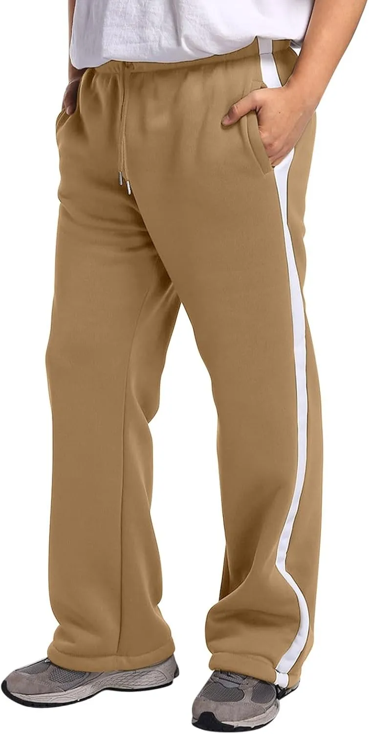 Men's Casual Cargo Pants Relaxed Fit Outdoor Hiking Workout Sweatpants, Stretch Drawstring Elastic Waist Jogger Pants
