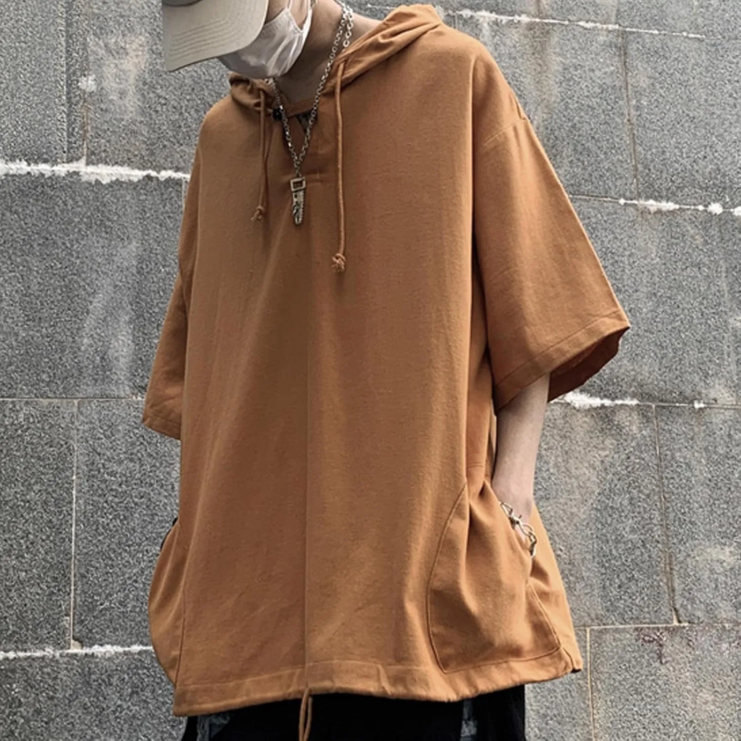 Men's Lightweight Soft Cotton Sweatshirts Casual Fashion Hooded Neck T-Shirt T017