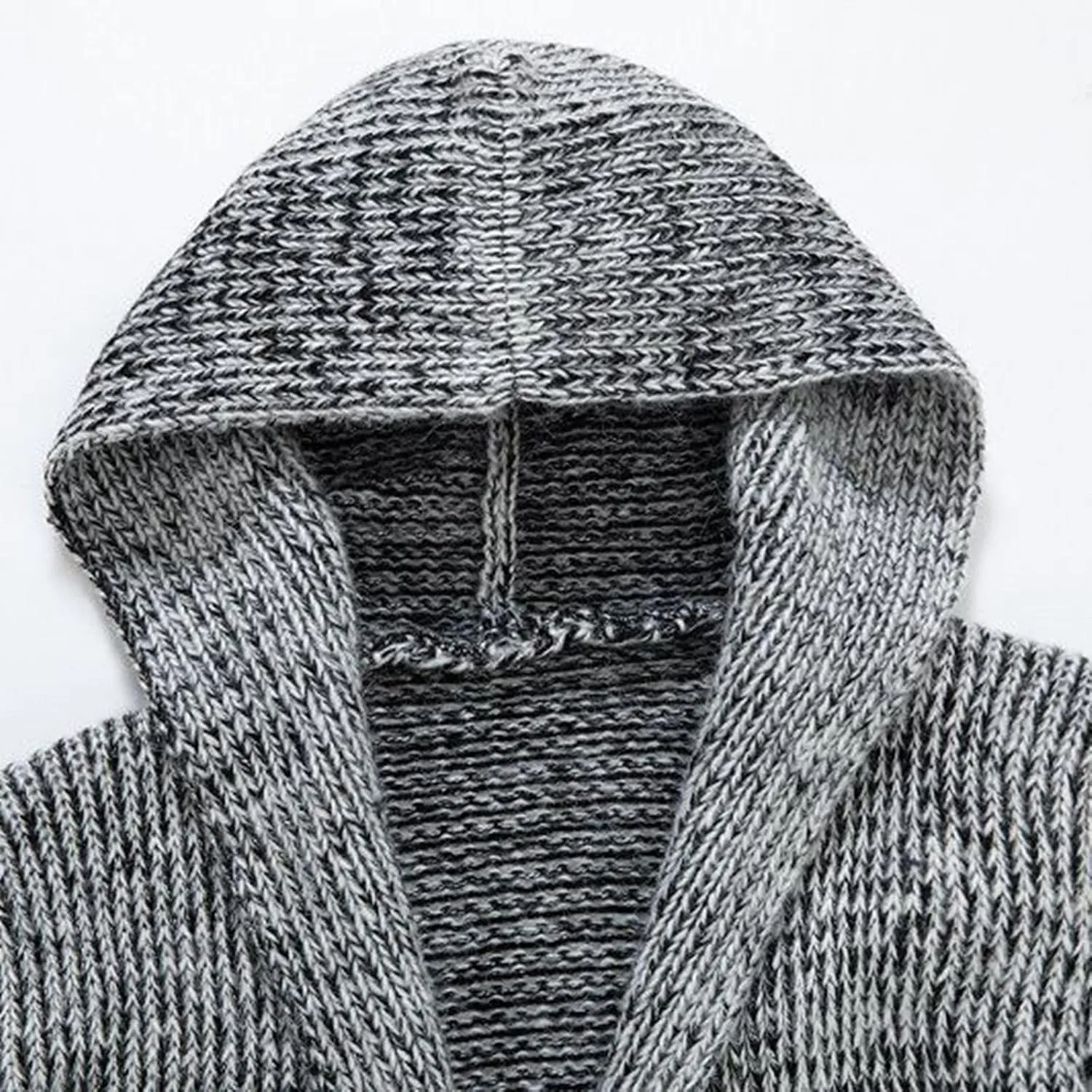 Mens Long Sleeve Stand Cardigan Sweaters Button Down Knitted Sweater Men's Cardigan