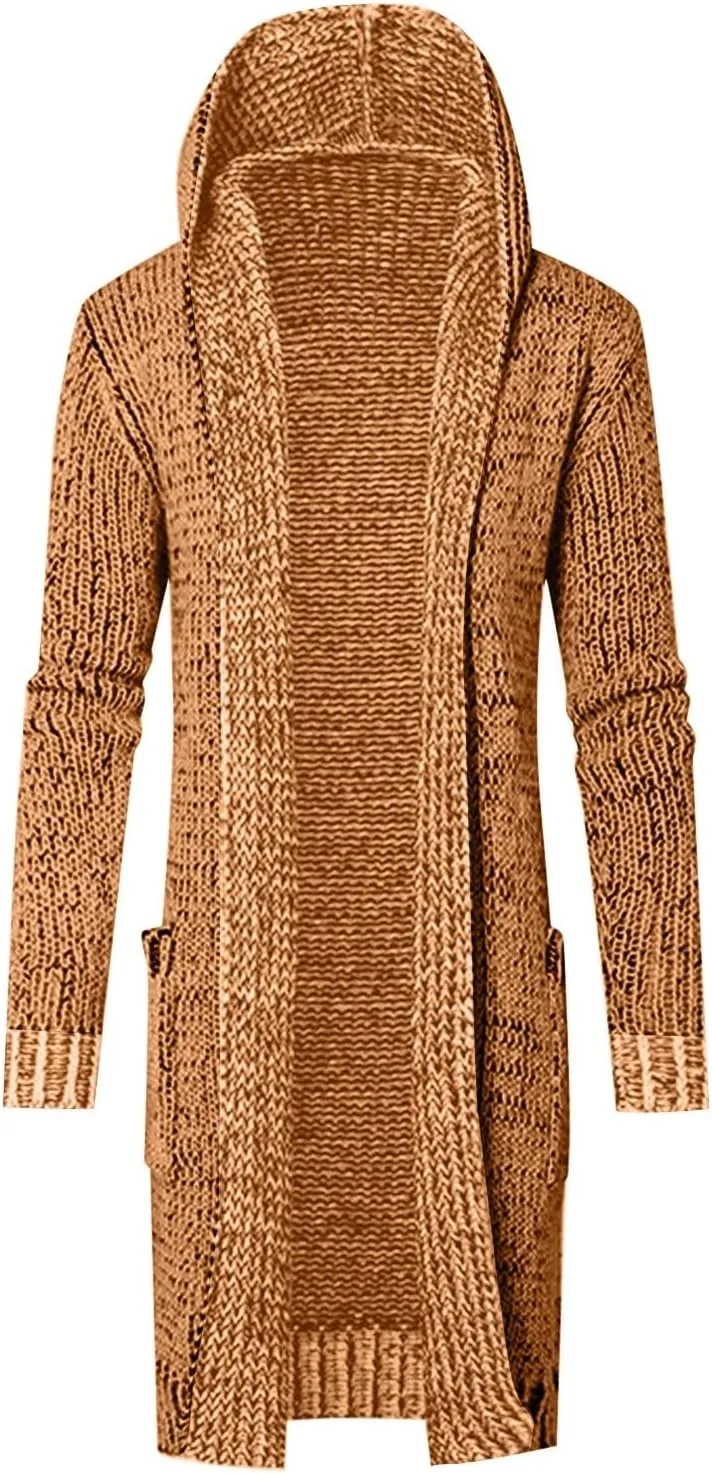 Mens Long Sleeve Stand Cardigan Sweaters Button Down Knitted Sweater Men's Cardigan
