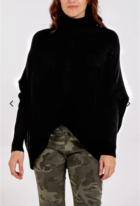 Roll Neck Jumper - Black