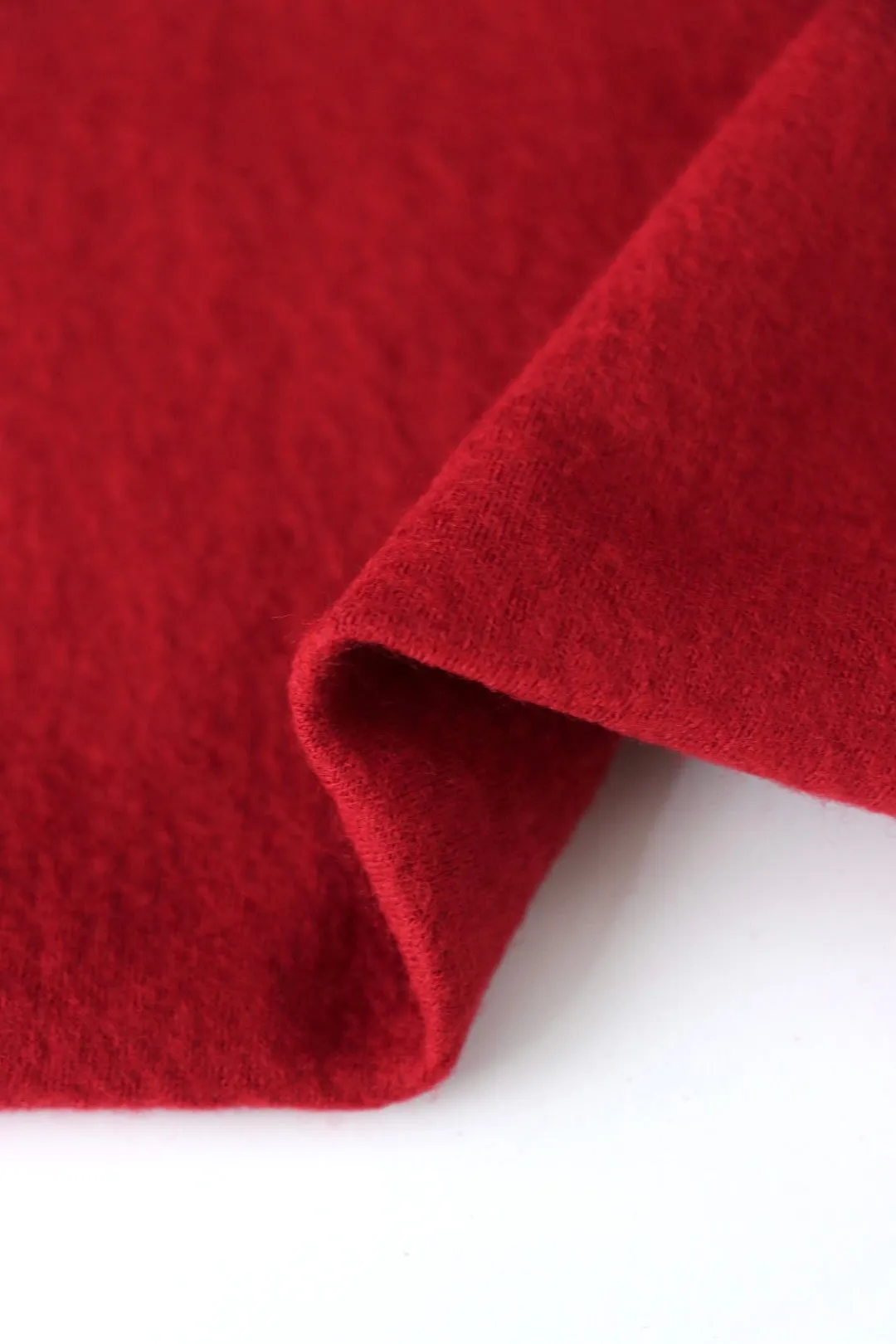 Ruby Red Bellevue Brushed Wool Knit | By The Half Yard