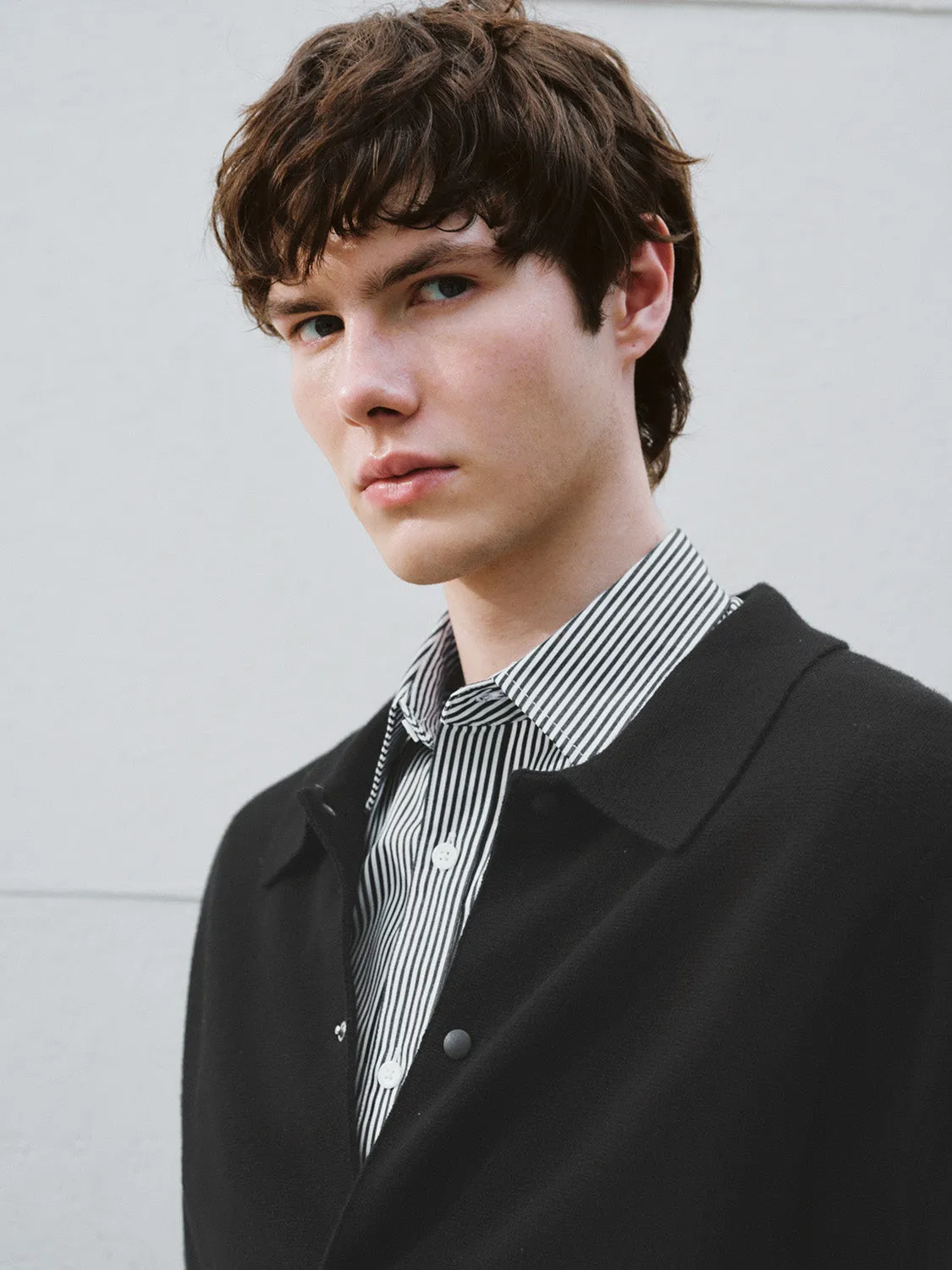 Shirt Collar Knitted Cardigans