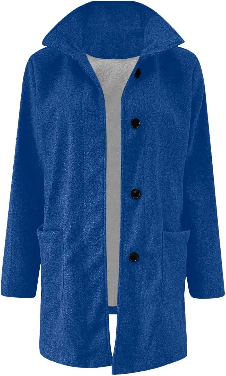 Wool Coats for Women 2024 Oversized Fashion Thicken Stand Collar Single Breasted Winter Jackets with Pockets