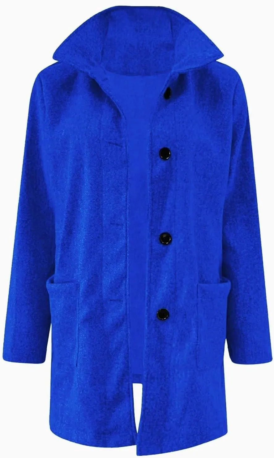 Wool Coats for Women 2024 Oversized Fashion Thicken Stand Collar Single Breasted Winter Jackets with Pockets