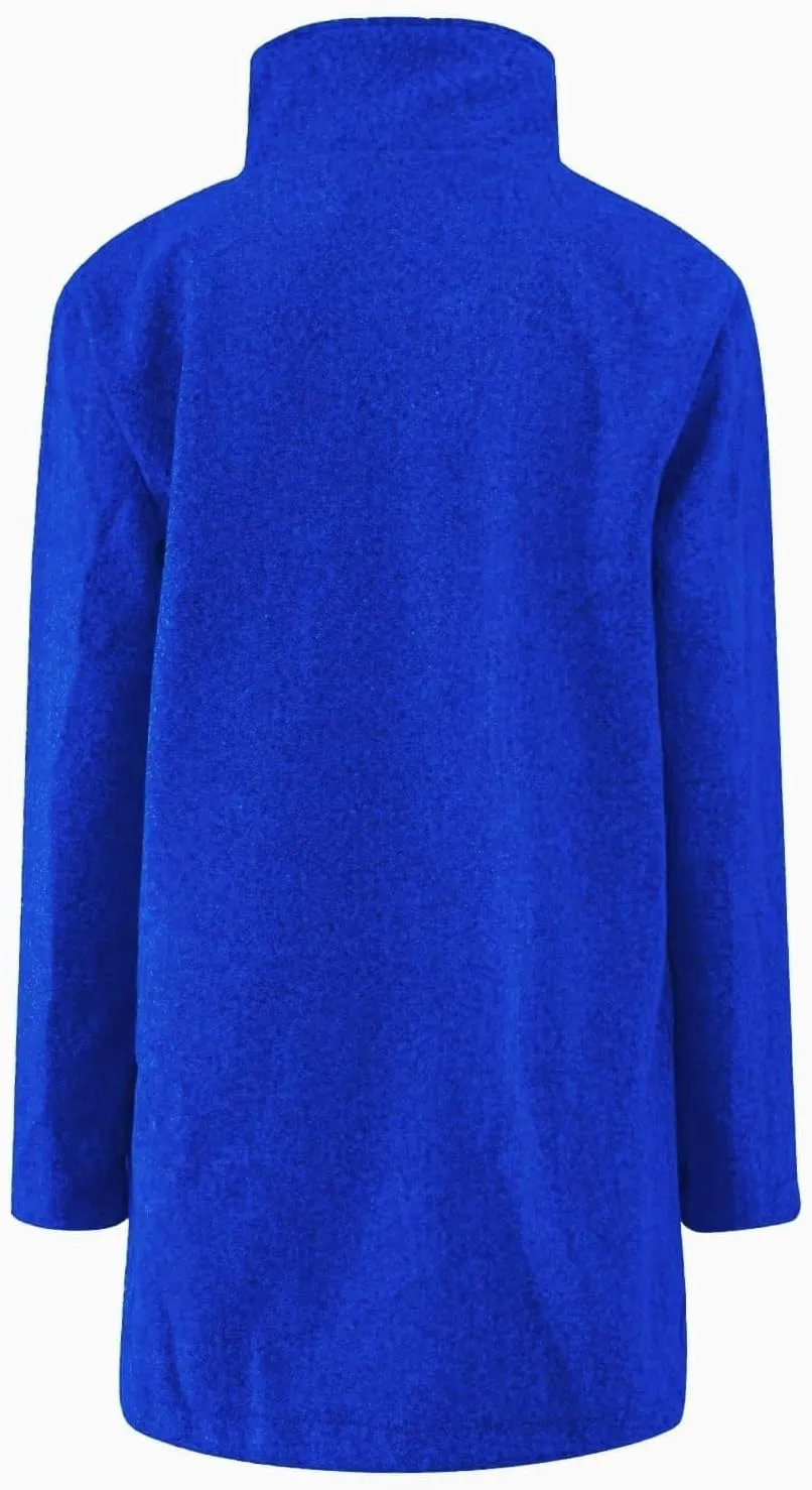 Wool Coats for Women 2024 Oversized Fashion Thicken Stand Collar Single Breasted Winter Jackets with Pockets